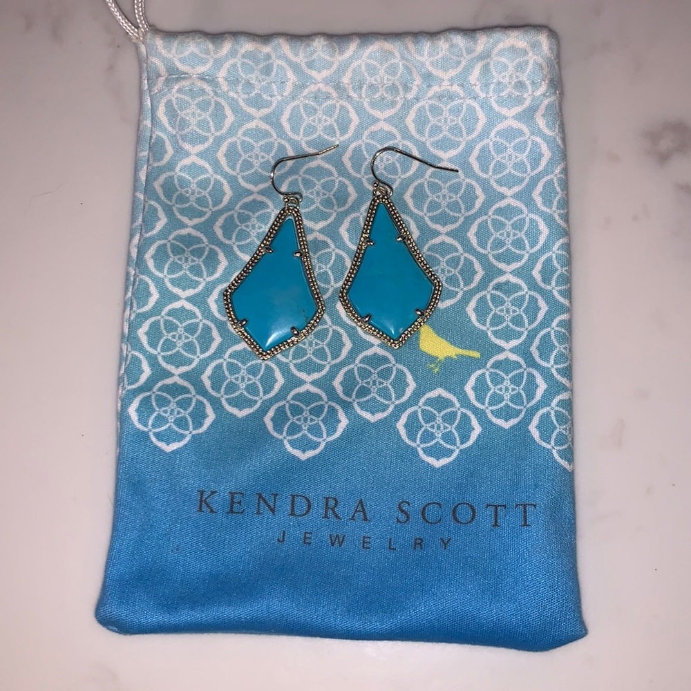 Kendra Scott Alex Gold Drop Earrings in Turquoise
